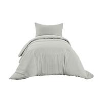 Ruggeri - Parure Copripiumino - 100% Puro Cotone - Made In Italy - Collezione Let's Color! (Singolo, Grigio)
