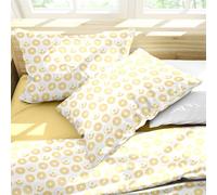 Ruggeri - Completo Letto - 100% Cotone - Collezione Candy Dreams (Ciambelle Gialle, Matrimoniale)