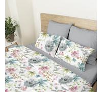 Ruggeri - Set lenzuola Matrimoniale - Made in Italy - 100% Puro Cotone - Collezione Flower Mon Amour (Eden)