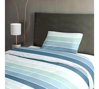 Ruggeri Parure Copripiumino Collezione Essential Piazza e Mezza 100% Puro Cotone (Righe)