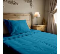 Ruggeri Set Lenzuola3 Pezzi Completo Letto, Piazza e Mezza, Cotone, Blu