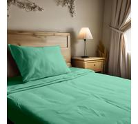 Ruggeri Set Lenzuola3 Pezzi Completo Letto, Piazza e Mezza, Cotone, Verde