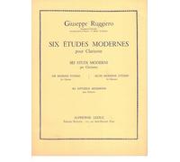 Ruggiero Giuseppe SIX ETUDES MODERNES pour Clarinette - 6 STUDI MODERNI per Clarinetto ed. Leduc