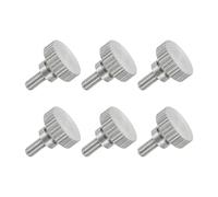 Rugginate viti pollice, Viti a testa zigrinata 304 SS Testa completamente filettata Argento M3-M6 4/6 pezzi Illuminazione(6pcs M3x10mm 11x7mm)
