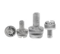 Rugginate viti pollice, Viti a testa zigrinata con intaglio zigrinato in plastica trasparente for regolazione senza attrezzi M3-M8 10/20 pezzi Lunghezze 6-25 mm