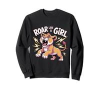 Ruggire Come Una Ragazza Feroce Leonessa Empowerment Design Felpa