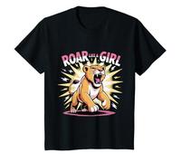 Ruggire Come Una Ragazza Feroce Leonessa Empowerment Design Maglietta