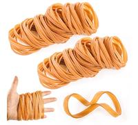 ruggito 100 elastici in gomma, larghezza 60 x 3 mm, in gomma domestica, durevoli e antistrappo, riutilizzabili, per ufficio, colore giallo scuro