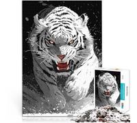 Ruggito della tigre bianca puzzle 1000 pezzi per adulti Aiuta il cervello ad allenare i giocattoli che creano dipendenza per coltivare la pazienza Regali di compleanno 38x26cm