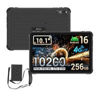 RugKing PAD 2 PRO Android 16 Rugged Tablet 4G, 10,1 Pollici 90Hz, 10200mAh, 16GB+256GB/TF 2TB Tablet Rugged, 48MP, IP68/IP69K Impermeabile, Slot 3 Carte, Dual SIM 4G/5G WiFi/GPS/OTG/NFC,Nero