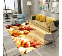 RUGMRZ Arredamento Casa Tappeto 300X400Cm Caldo Giallo Tappeti Morbidi Camera Da Letto Pulisci Arredi Lavabile In Lavatricepaisaje De Playa Concha Cocotero Cielo Azul