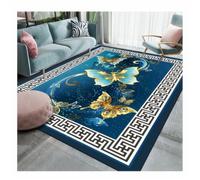 RUGMRZ Arredi Camera Da Letto Ragazza 200X250Cm Tappeti Esterno Blu Tappeto Per Inter Decorazioni Cameretta Bimba Terrazzofarfalla Modello Arte Classica Moda Decorazione Bi