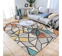RUGMRZ Cuscini Da Pavimento Grandi Moderna Decorazione Geometrica Astratta Antiscivolo Lavabile Tappeto Di Design Per Salotto Grigio Tappeti Moderni Soggiorno Runner Moderno Casa Soggiorno300X400Cm