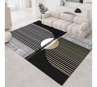 RUGMRZ Decorazione Del Pavimento Moderna Geometrica Astratta Antiscivolo Lavabile Tappeti Camera Da Letto Grigio Tapetti Corridoio Lungo Tappeto Classico Salotto Scendiletto Tappeto140X200Cm