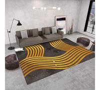 RUGMRZ Tapeti Da Salotto Moderna Decorazione Geometrica Astratta Antiscivolo Lavabile Arredo Camera Letto Nero Camere Matrimoniale Completa Tapetto Bambino Cameretta Tappeto Per Bambini Cameretta160X