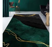 RUGMRZ Tapetti Per Camera Da Letto Moderne Moderna Decorazione Geometrica Astratta Antiscivolo Lavabile Accessori Verde Tappeti Camerette Tappetto Moderno Soggiorno Salotto Moderni Pelo Corto Arredo