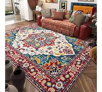 RUGMRZ Tappeti Casa Lavabile Rosso 170x240CM, Grande Flor retro for Camera,Cameretta Bambino,Sotto Sedia Ufficio