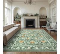 RUGMRZ Tappeti Lavabili in Lavatrice Lavabili in Lavatrice 160x200cm,Verde,Modello Di Pianta per Condominiale,Sotto Sedia Ufficio,Camera Ragazzo