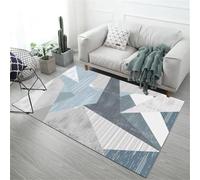 RUGMRZ Tappeti Pelo Corto 140x200cm Grigio blu, La geometria moderna viene utilizzata per i corridoi dei ristoranti