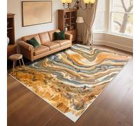 RUGMRZ Tappeti Salone 120x140cm Giallo,Tappeti Ufficio Semplice gestire schemi a strisce astratti per Ragazzo,Cameretta,Sotto Sedia