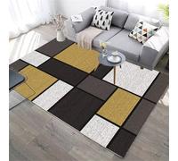 RUGMRZ Tappeti Salotto Pelo Corto 140x200cm Grigio giallo, Geometrie moderne per cucine da corridoio