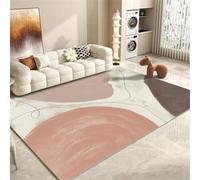 RUGMRZ Tappeti Tappeto Lavabile Tappetino Antiscivolo Tappeto Rettangolare Rosa Per Camera Da Letto, Tappeto Per Soggiorno, Decorazione Per Corridoio Room Decor 100X160Cm 3Ft 3.4''X5Ft 3''