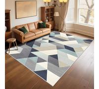 RUGMRZ Tappeto Bambina Camera Weather Resistant 120x200cm Blu grigio, Geometria moderna per la cucina della camera da letto dei ragazzi