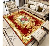 RUGMRZ tappeto camera bambini Salvapavimento cameretta 150x200CM Rosso retrò giallo e verde tappeti moderni soggiorno a pelo corto entrata