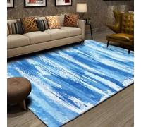 RUGMRZ Tappeto Camera Da Letto Bambini Moderna Decorazione Geometrica Astratta Antiscivolo Lavabile Ragazza Blu Tappeti Moderni Lavabili In Lavatrice Moderno Cuscini Pavimento Grandi300X400Cm