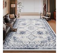 RUGMRZ Tappeto Camera Ragazzo Lavabile Grigio-blu 160x200CM, Flor retro for Sotto Sedia Ufficio,Casa,Cameretta Bambino