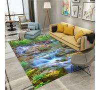 RUGMRZ Tappeto Confortevole 160X230Cm Room Decor Verde Per Terrazzo Esterno Tappeti Sala Scendiletto Bimbapintura De Paisaje Para Estar Resistente A Las Manchas, Antid