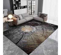 RUGMRZ Tappeto Inter Antiscivolante Resistente Agli Inquinamenti Lavabile In Acqua Moderno E Astratto Per Cucina Nero Bambini Morbido Tappeti Salotto 100X100CM