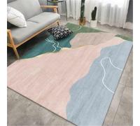 RUGMRZ Tappeto Inter Arte Astratta Antiscivolo Lavabile Rosa Tappeti Bambini Multicolore Gioco Neonato Tapeti Per Soggiorno Moderni 50X80CM