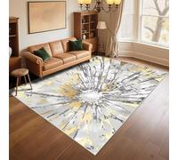 RUGMRZ Tappeto Inter Durevole 90x150cm Giallo grigio, Disegno di gocce d'acqua astratta per il soggiorno in ufficio