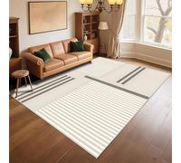 RUGMRZ Tappeto Inter Facile da curare 200x300cm Colore sabbia, Disegno a strisce moderno per il salotto