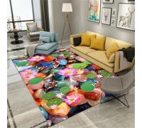 RUGMRZ Tappeto Lavabile 160X230Cm Giochi Colore Tappeti Camera Da Letto Bagno Rosa Per Neonati Terra Economicoel Patrón De Hojas Loto La Escuela Peces Es I