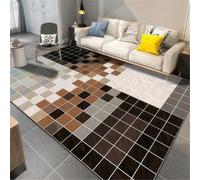 RUGMRZ Tappeto Lavabile In Lavatrice 80X160Cm Tappeti Bagno Grandi Nero Tappetto Soggiorno Grande Moderno Salvapavimento Per Parquet Divano Tappetino Bimbi Pavimentogeome