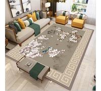 RUGMRZ Tappeto Morbido Camera Da Letto 120X160Cm Antiscivolo Per 47 Grigio Soggiorno Moderno Semplice Fiori Leggero Lusso Tapeti Salotto Inter
