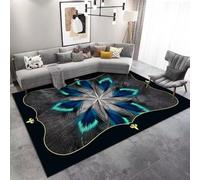 RUGMRZ Tappeto Per Cameretta Tappeti Moderni E Semplici Resistenti Decorazioni Antiscivolo Sonoro Nero Tappetino Vasca Da Bagno 120X160CM