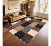 RUGMRZ Tappeto Per Esterno Facile da curare 160x230cm Marrone, Modelli geometrici retro per la cucina del soggiorno