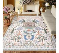 RUGMRZ Tappeto Sala Lavabile in Lavatrice 160x230cm,Rosa,Modello Di Pianta per Salone,Sotto Tavolo Da Pranzo,Condominiale