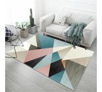 RUGMRZ Tappeto Soggiorno Moderno Geometria Antiscivolo Moderna E Minimalista Complementi Arredo Multicolore Per Bimbi Piccolo 50X80CM