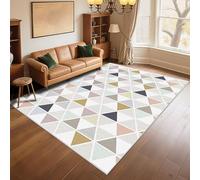 RUGMRZ Tappeto Sotto Tavolo Da Pranzo Antiscivolo 140x200cm Grigio rosa, Modelli geometrici moderni per il soggiorno in ufficio