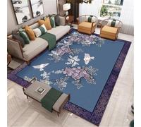 RUGMRZ Tappeto Stanza 120X180Cm Casa Moderna 38 Blu Soggiorno Moderno Semplice Camera Da Letto Fiori Leggero Lusso Bimbi Per Gattonare Tappeti Cucina Moderni