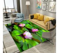 RUGMRZ Tappetto Cameretta Bambina 140X200Cm Tappetti Verde Camere Da Letto Matrimoniale Completa Tappeti Neonati Decorazioni Per La Casa Tappeto Camera Bambiniel Patrón De Hojas Loto Es Imprescind