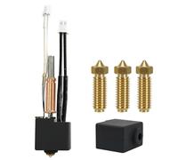 RugooSpink Hot End Kit per Kobra 3 Stampante 3D Hotend Kit Assembly Testa di Stampa Extruder Hotend Accessori/Parti di Ricambio con Ugello In Ottone Extra 0.2/0.6/0.8MM + 1PC Silicone Sleeve