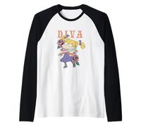 Rugrats Angelica Diva Roses Bold Retro Look Maglia con Maniche Raglan