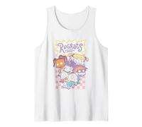 Rugrats Pastel Checkerboard Character Group 90's Cartoon Canotta