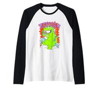 Rugrats Reptar Chaos Monster Destroys Cereal Maglia con Maniche Raglan