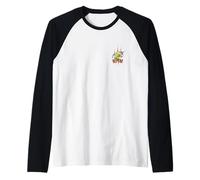 Rugrats Reptar Eye Scratch Mark Monster Reveal Left Chest Maglia con Maniche Raglan